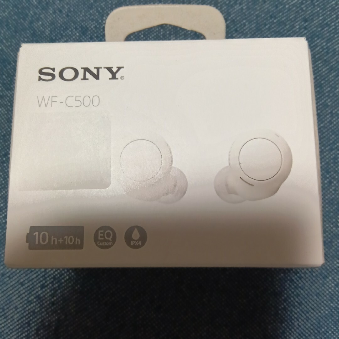SONY(ソニー)のSONY フルワイヤレスイヤホン ホワイト WF-C500(W) スマホ/家電/カメラのオーディオ機器(ヘッドフォン/イヤフォン)の商品写真