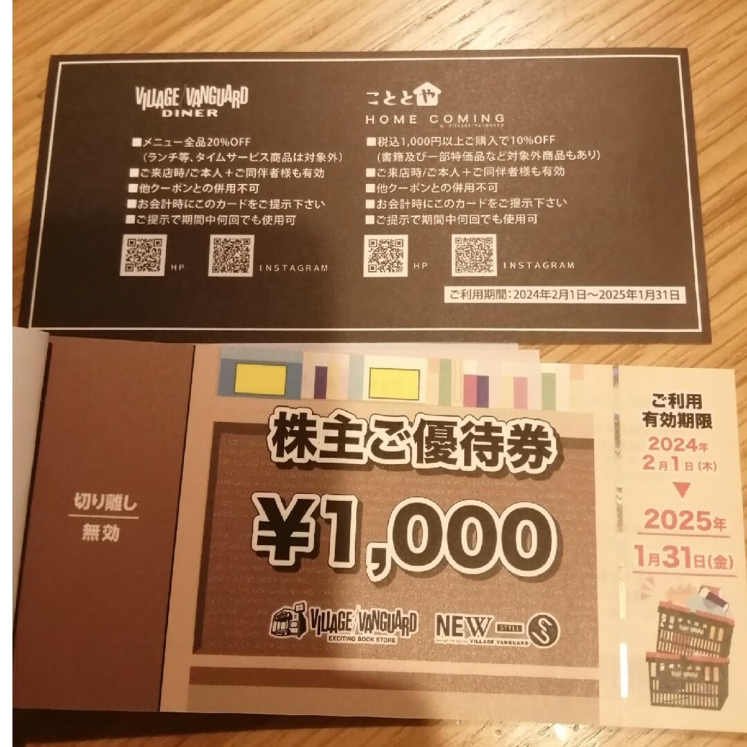 12000円　ヴィレッジヴァンガード株主優待券 チケットの優待券/割引券(その他)の商品写真