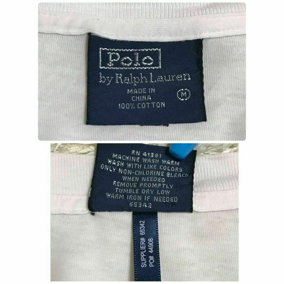 POLO RALPH LAUREN(ポロラルフローレン)の【入手困難】ポロバイラルフローレン　ビッグプリントTシャツ　ホワイト　F658 メンズのトップス(Tシャツ/カットソー(半袖/袖なし))の商品写真