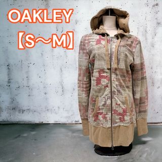 オークリー(Oakley)の希少★OAKLEY【オークリー】総柄 パーカー 幾何学 ジップアップ 刺繍(パーカー)