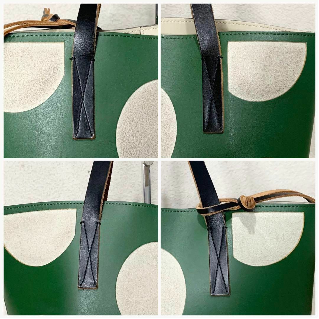 Marni(マルニ)のMarni マルニ トートバッグ ドット イタリア製 てんとう虫 緑 A4収納 レディースのバッグ(トートバッグ)の商品写真