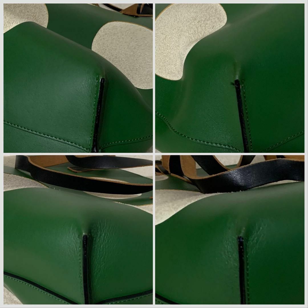 Marni マルニ トートバッグ ドット イタリア製 てんとう虫 緑 A4収納