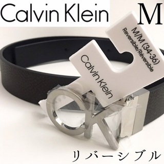 カルバンクライン(Calvin Klein)のレア【新品】カルバンクライン リバーシブル レザー ベルト M(ベルト)