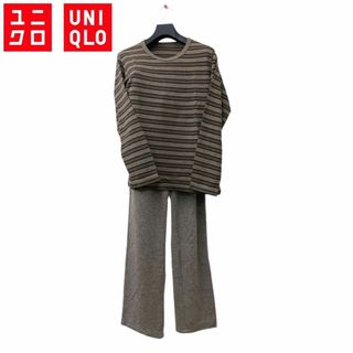 ユニクロ(UNIQLO)の送無■程度良好 【ユニクロ】ルームウエア 上下セット メンズ ブラウン系 M(その他)