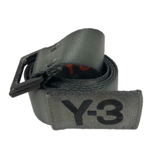 ワイスリー(Y-3)のワイスリー CL L BELT ガチャベルト ナイロン クラシックロゴ グレー(ベルト)