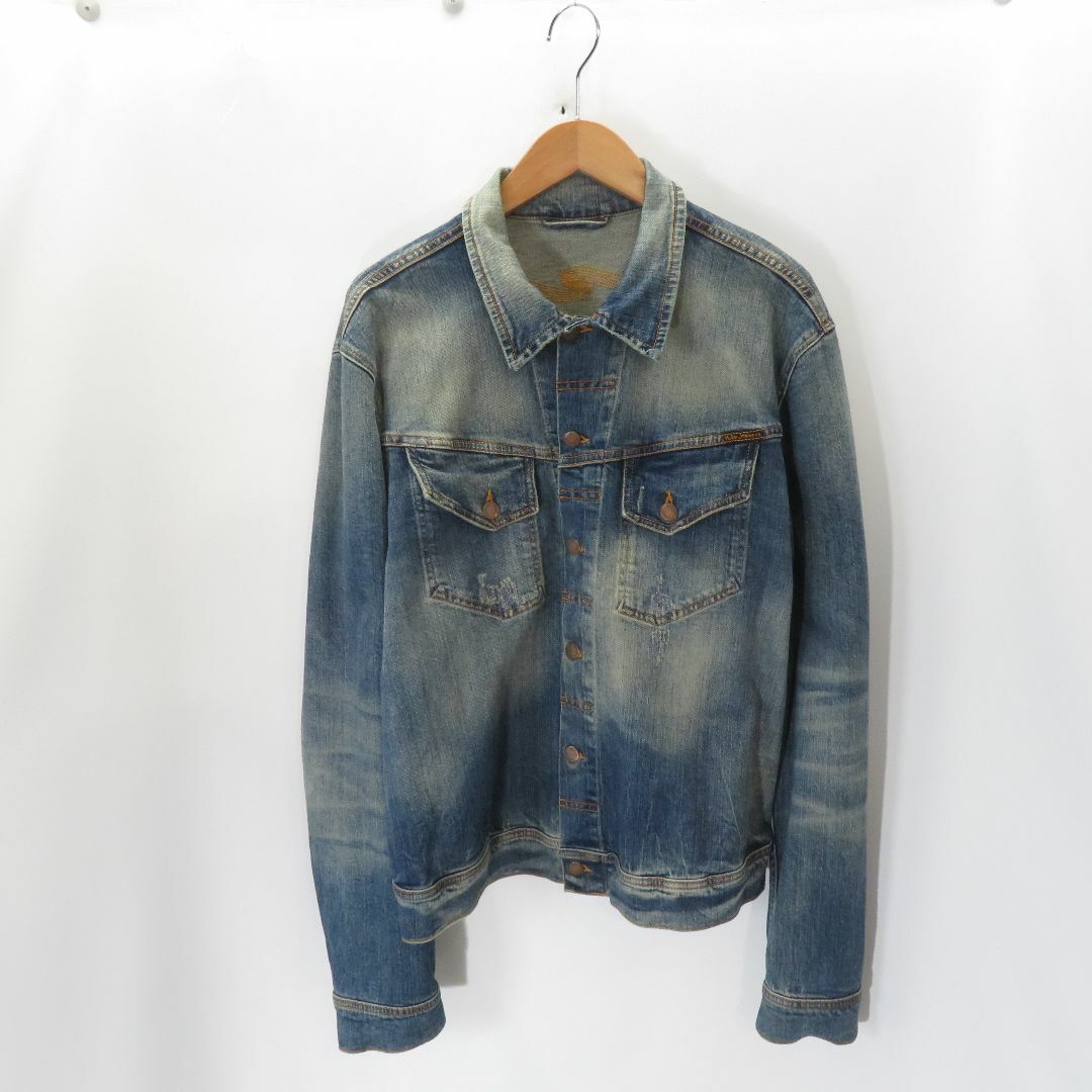 NUDIE JEANS ORG.INDIGO STITCH Size-XL MJ3725  メンズのジャケット/アウター(Gジャン/デニムジャケット)の商品写真