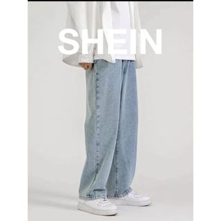 シーイン(SHEIN)のワイドレッグロングパンツ ジーンズ(デニム/ジーンズ)