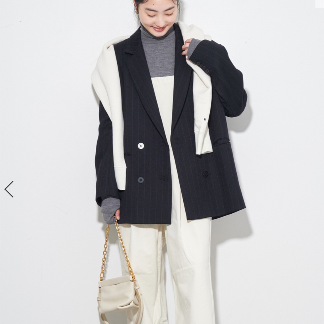 Plage(プラージュ)のPlage ORGANIC WOOL DB ジャケット　ネイビー　36 レディースのジャケット/アウター(テーラードジャケット)の商品写真