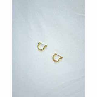 美品　10K ゴールド　フープピアス