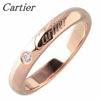 カルティエ(Cartier)のカルティエ ダイヤ リング Cドゥカルティエ ウェディング 1PD #48 幅3.0mm AU750PG 保証書(2022年) 新品仕上げ済 Cartier【15668】(リング(指輪))