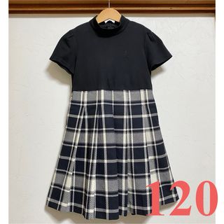 新品タグ　三陽商会　バーバリー　ワンピース　90cm ネイビーキッズ服女の子用(90cm~)