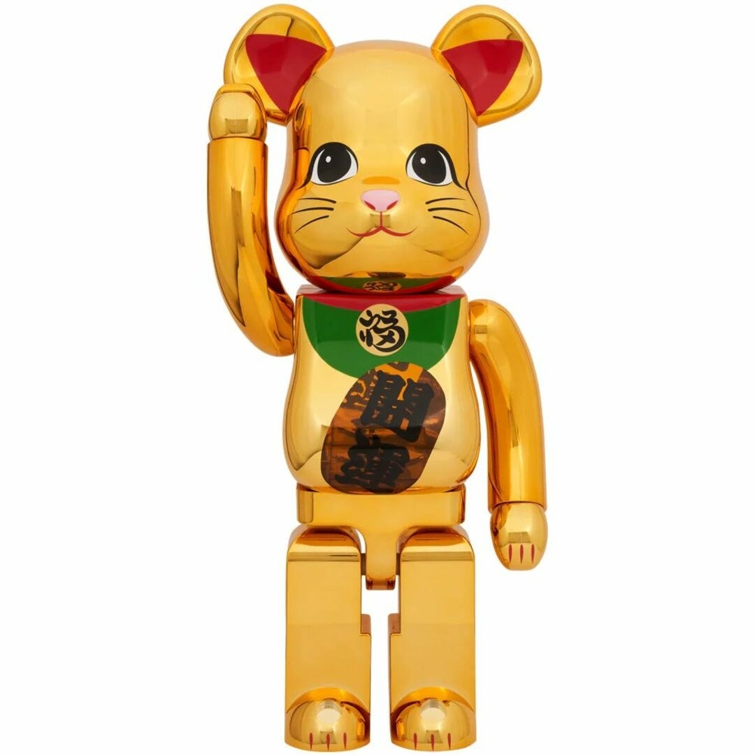 MEDICOM TOY(メディコムトイ)のBE@RBRICK 招き猫 開運 金メッキ 発光 1000％ エンタメ/ホビーのフィギュア(その他)の商品写真