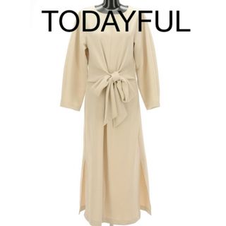 トゥデイフル(TODAYFUL)の【美品】TODAYFUL トゥデイフル　マキシ　ワンピース　リボン(ロングワンピース/マキシワンピース)