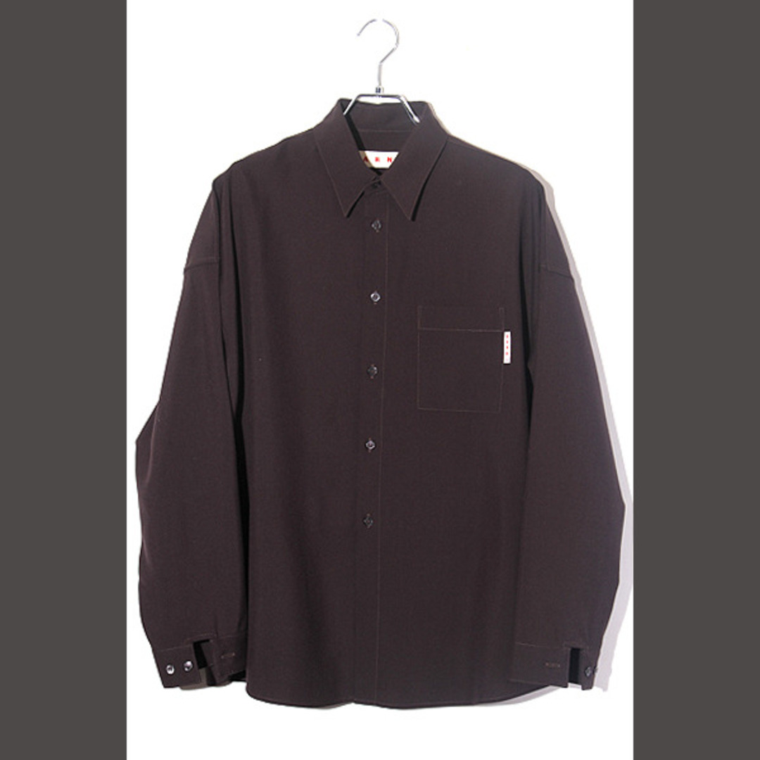 22SS MARNI マルニ SIZE:46 ウールトロピカルシャツ ブラウン 22SS MARNI マルニ SIZE:46 ウールトロピカルシャツ ブラウン