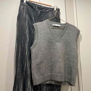 ザラ(ZARA)のZARA セット　ベスト　ベロアパンツ　(セット/コーデ)