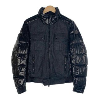 モンクレール(MONCLER)のMONCLER モンクレール ナイロン ウール切替 ダウンジャケット ブラック 820-091-41320-50 Size 1(ダウンジャケット)