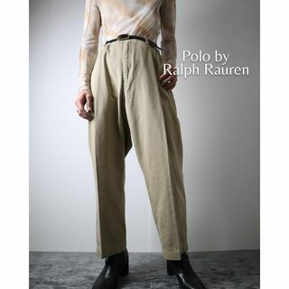 ポロラルフローレン(POLO RALPH LAUREN)の【ラルフローレン】ルーズ ワイド クラシック チノパン W46 ベージュ 90s(チノパン)