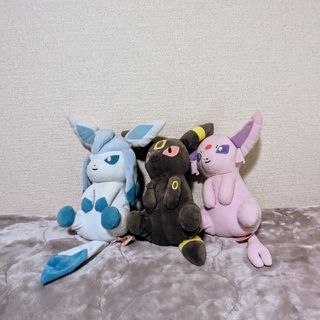 ニンテンドウ(任天堂)の★ポケモンぬいぐるみ★グレイシア・ブラッキー・エーフィ(ぬいぐるみ)