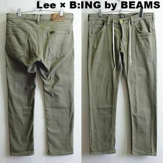 リー(Lee)のLee × BEAMS　アンクルパンツ　W84cm　強ストレッチ　カーキ(デニム/ジーンズ)