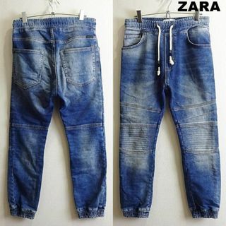 ザラ(ZARA)のZARA MAN　バイカー ジョガーデニム　【S】　ストレッチ　濃青　トルコ(デニム/ジーンズ)