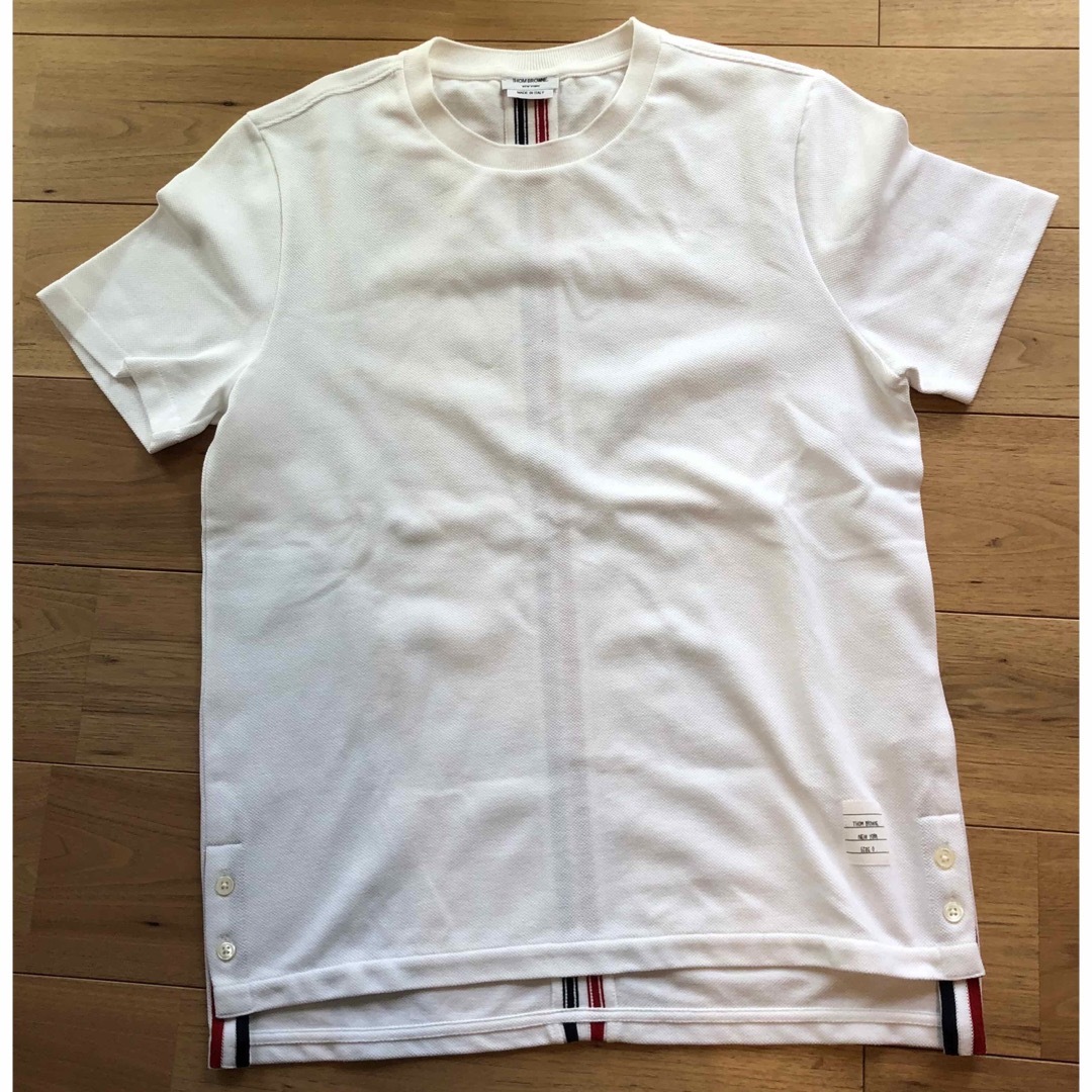 トムブラウン THOMBROWNE 白Tシャツ トリコロールa3お洋服一覧