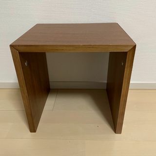 ムジルシリョウヒン(MUJI (無印良品))の無印良品 コの字の家具 積層合板 ウォールナット材 幅35㎝(コーヒーテーブル/サイドテーブル)