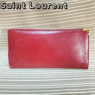 サンローラン(Saint Laurent)のSaint Laurent 札入れ　サンローラン　長財布　レッド(長財布)