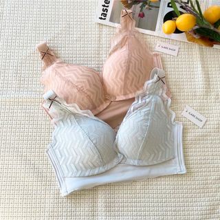 新品 ✿ 2枚組 大人かわいい マタニティブラ 授乳ブラ ノンワイヤー(マタニティ下着)