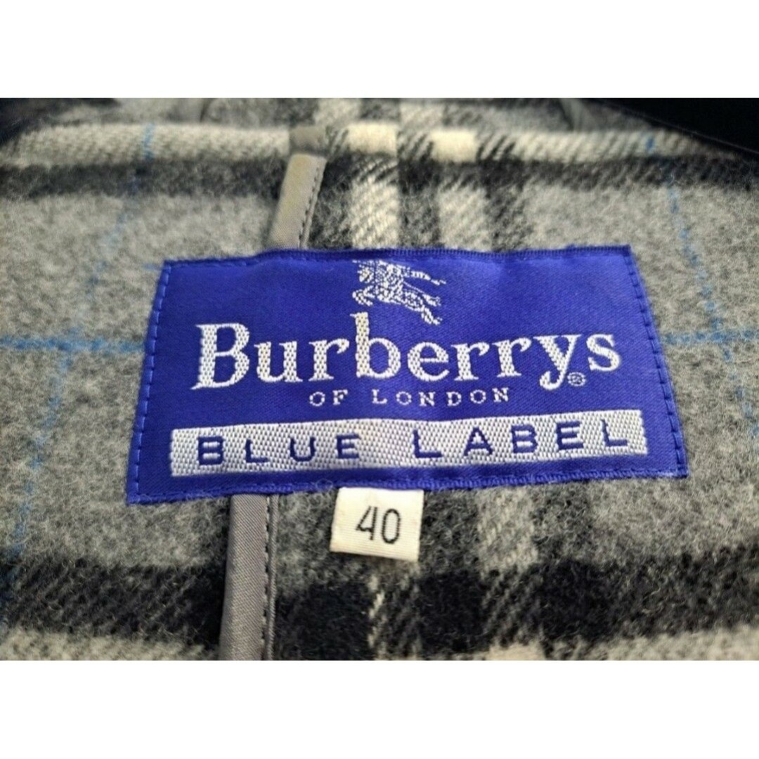 BURBERRY BLUE LABEL(バーバリーブルーレーベル)のBurberry バーバリー ダッフルコート グレー サイズ40 オーバーサイズ レディースのジャケット/アウター(ダッフルコート)の商品写真