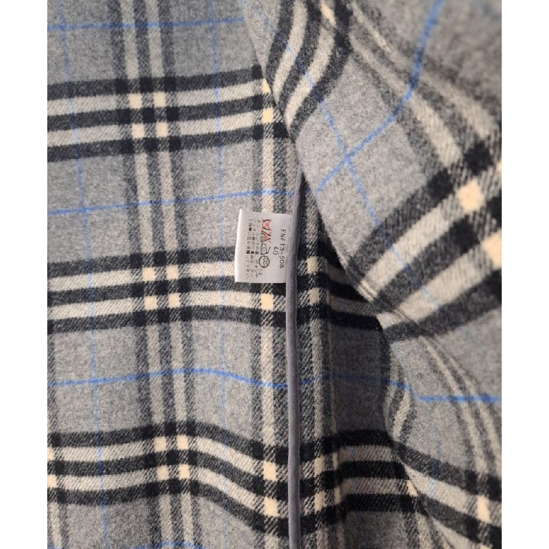 BURBERRY BLUE LABEL(バーバリーブルーレーベル)のBurberry バーバリー ダッフルコート グレー サイズ40 オーバーサイズ レディースのジャケット/アウター(ダッフルコート)の商品写真