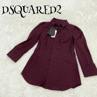 ディースクエアード(DSQUARED2)のDSQUARED2 ディースクエアード ☆ シャツ ワインレッド サイズ40(シャツ)