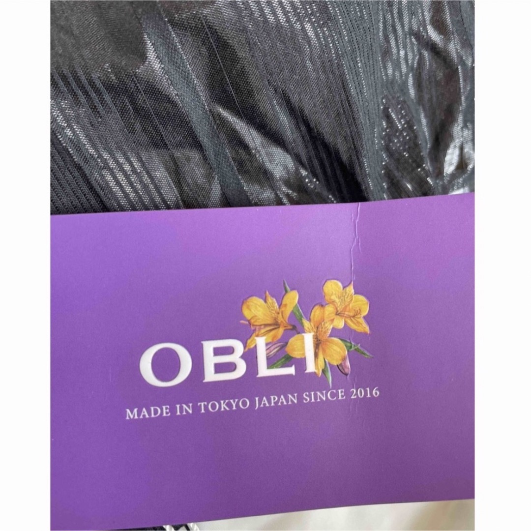 OBLI(オブリ)の専用新品OBLI ブラックパフスリーブワンピース MS3 レディースのワンピース(ロングワンピース/マキシワンピース)の商品写真