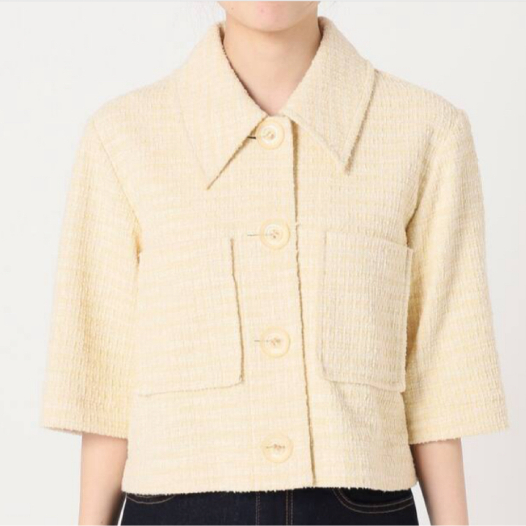 SLOBE IENA(スローブイエナ)のSLOBE citron. TWEED シャツブルゾン レディースのジャケット/アウター(ブルゾン)の商品写真