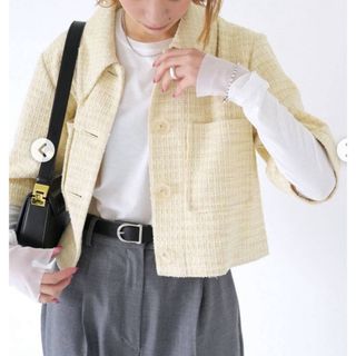 スローブイエナ(SLOBE IENA)のSLOBE citron. TWEED シャツブルゾン(ブルゾン)