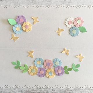 No.949 金糸入り 刺繍 ケミカル モチーフ  3色 20枚レース