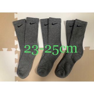 ナイキ(NIKE)のナイキ　ソックス　グレー　23-25cm 3足セット(ソックス)