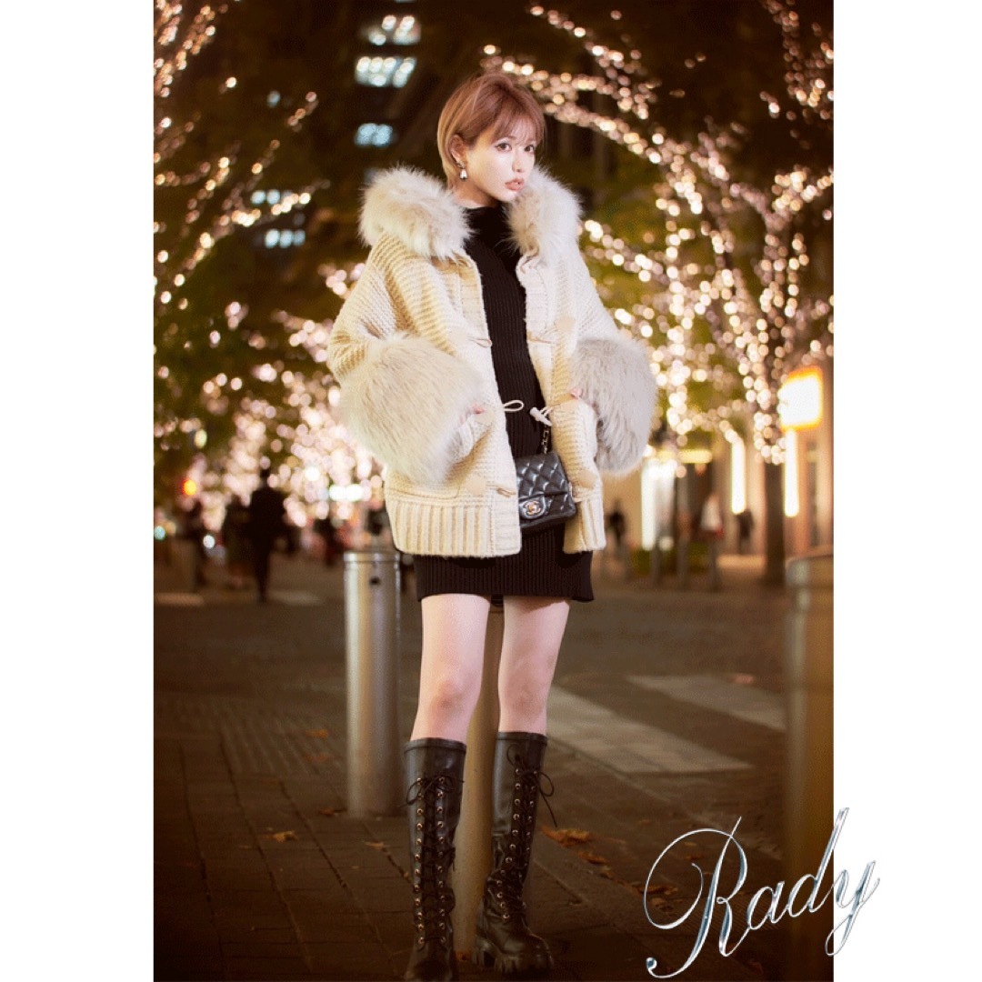 Rady(レディー)のRady ニット ダッフルコート レディースのジャケット/アウター(ダッフルコート)の商品写真