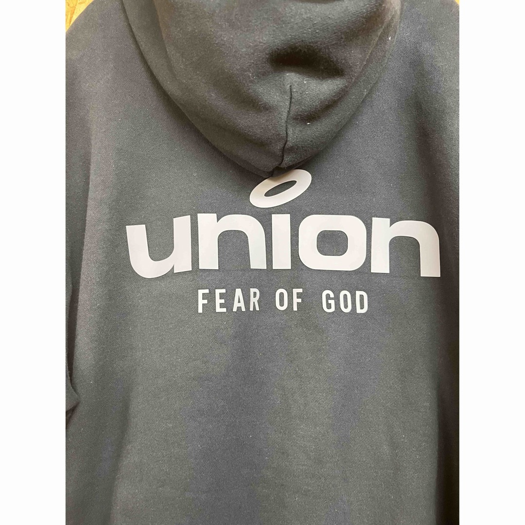 FEAR OF GOD(フィアオブゴッド)のエッセンシャルズ × ユニオン ビンテージ フーディー ビンテージ ブラック メンズのトップス(パーカー)の商品写真