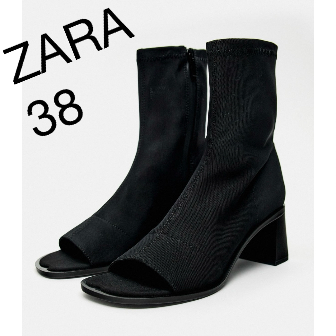 ZARA(ザラ)のハイヒールメッシュアンクルブーツ レディースの靴/シューズ(ブーツ)の商品写真