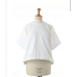 サカイ(sacai)のSacai サカイ　jersey and satin T-shirt(Tシャツ(半袖/袖なし))