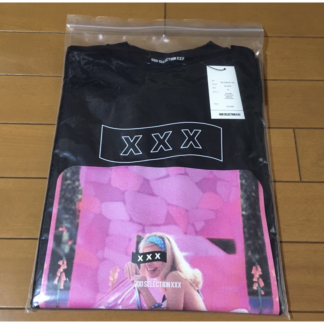 GOD SELECTION XXX(ゴッドセレクショントリプルエックス)の新品 GOD SELECTION XXX マーゴット・ロビー Tシャツ XL 黒 メンズのトップス(Tシャツ/カットソー(半袖/袖なし))の商品写真
