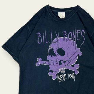 ミュージックティー(MUSIC TEE)のBILLY BONES　ツアーTシャツ　半袖Tシャツ　古着　ブラック　M(Tシャツ/カットソー(半袖/袖なし))