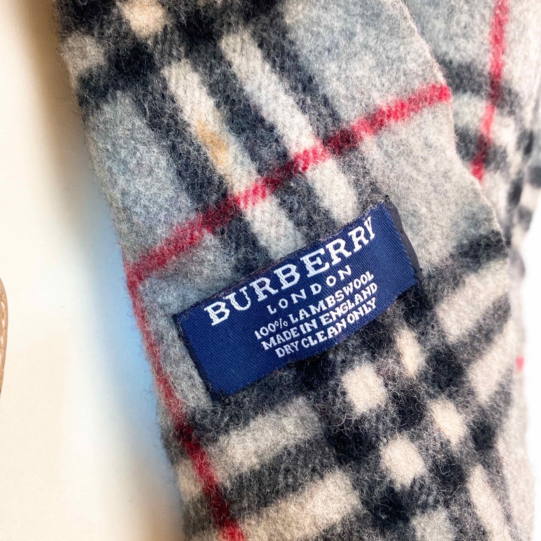 BURBERRY(バーバリー)のBurberry バーバリー　マフラー　ストール　ノバチェック　ウール　グレー レディースのファッション小物(マフラー/ショール)の商品写真