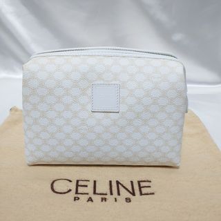 セリーヌ(celine)のCELINE マカダム柄 希少色 ホワイト ポーチ(ポーチ)