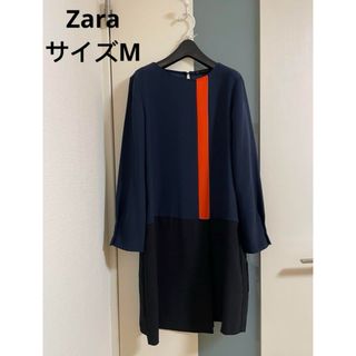 ZARA ザラ リネンジャケット ベルト付ブレザー風ワンピース 黒 ベルト付属