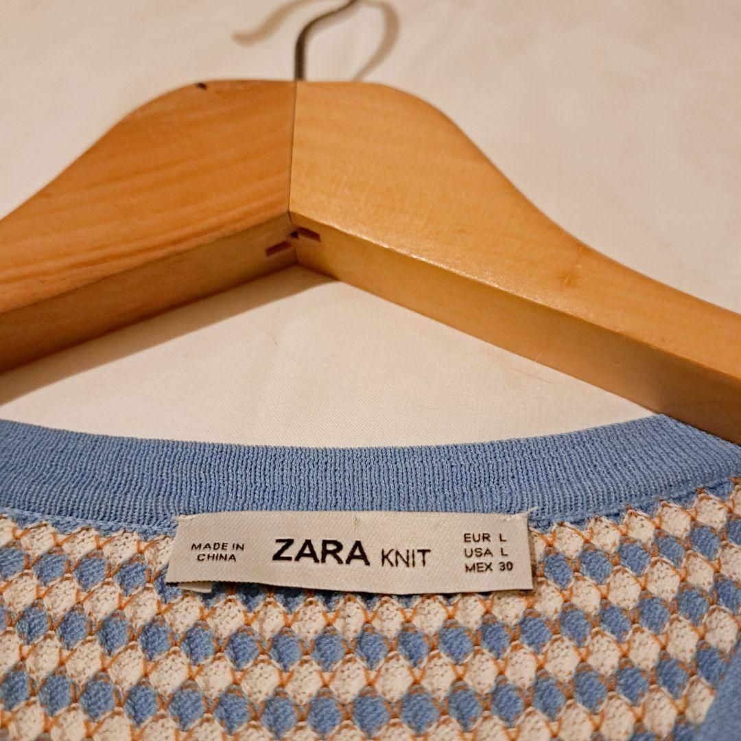 ZARA(ザラ)のようこ様専用【匿名発送】ZARA　半袖ニット レディースのトップス(ニット/セーター)の商品写真
