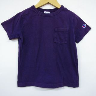 チャンピオン(Champion)のチャンピオン 半袖Tシャツ 胸ポケット ワンポイントロゴ キッズ 男の子用 120サイズ パープル Champion(Tシャツ/カットソー)