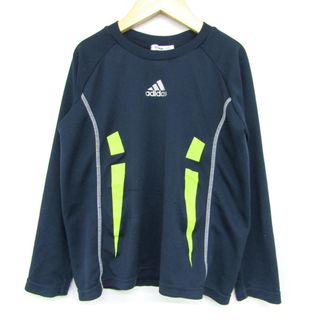 アディダス(adidas)のアディダス 長袖Tシャツ ロゴT クライマクール スポーツウエア キッズ 男の子用 130サイズ ネイビー adidas(Tシャツ/カットソー)