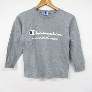 チャンピオン(Champion)のチャンピオン 長袖Tシャツ ロゴT スポーツウエア キッズ 男の子用 130サイズ グレー Champion(Tシャツ/カットソー)