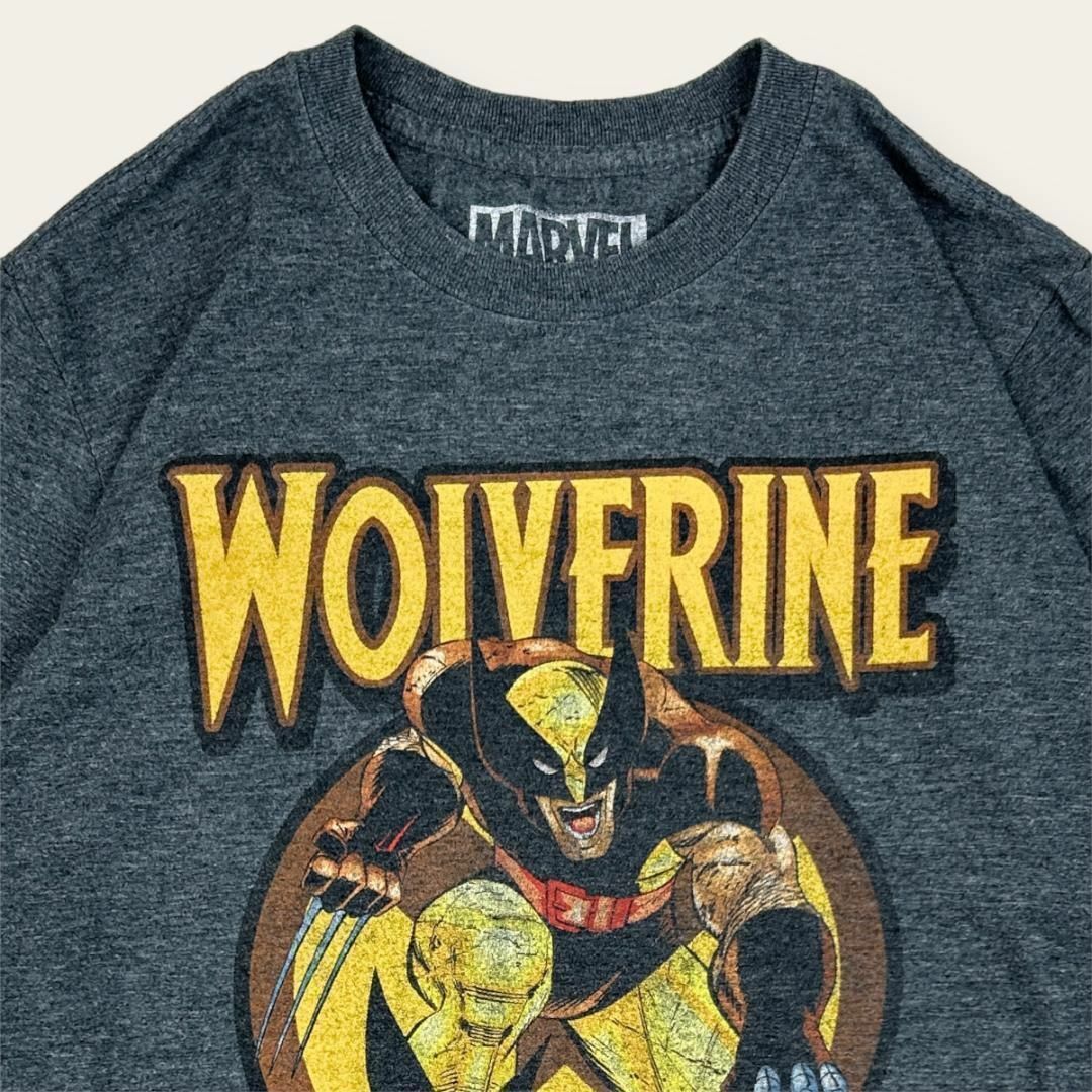 MARVEL(マーベル)のマーベル　ウルヴァリン　スーパーヒーロー　半袖Tシャツ　古着　グレー　Ｍ メンズのトップス(Tシャツ/カットソー(半袖/袖なし))の商品写真